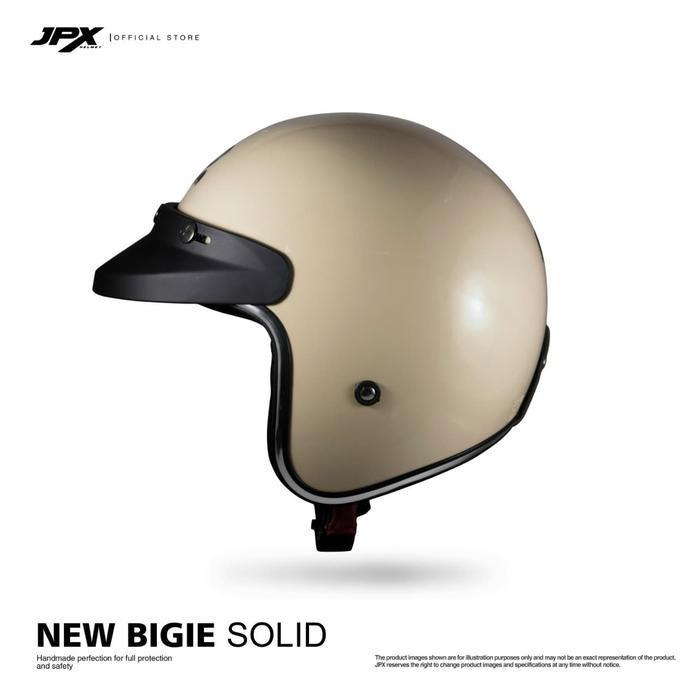 Helm JP Retro New Bigie Solid Cream Scoopy Gloss