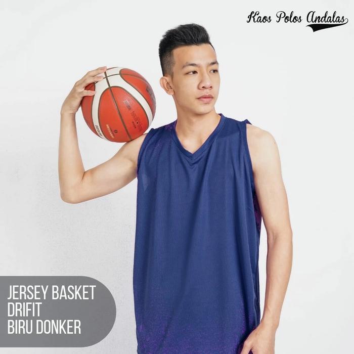 stfc- Jersey Basket Dryfit Polos Biru Dongker