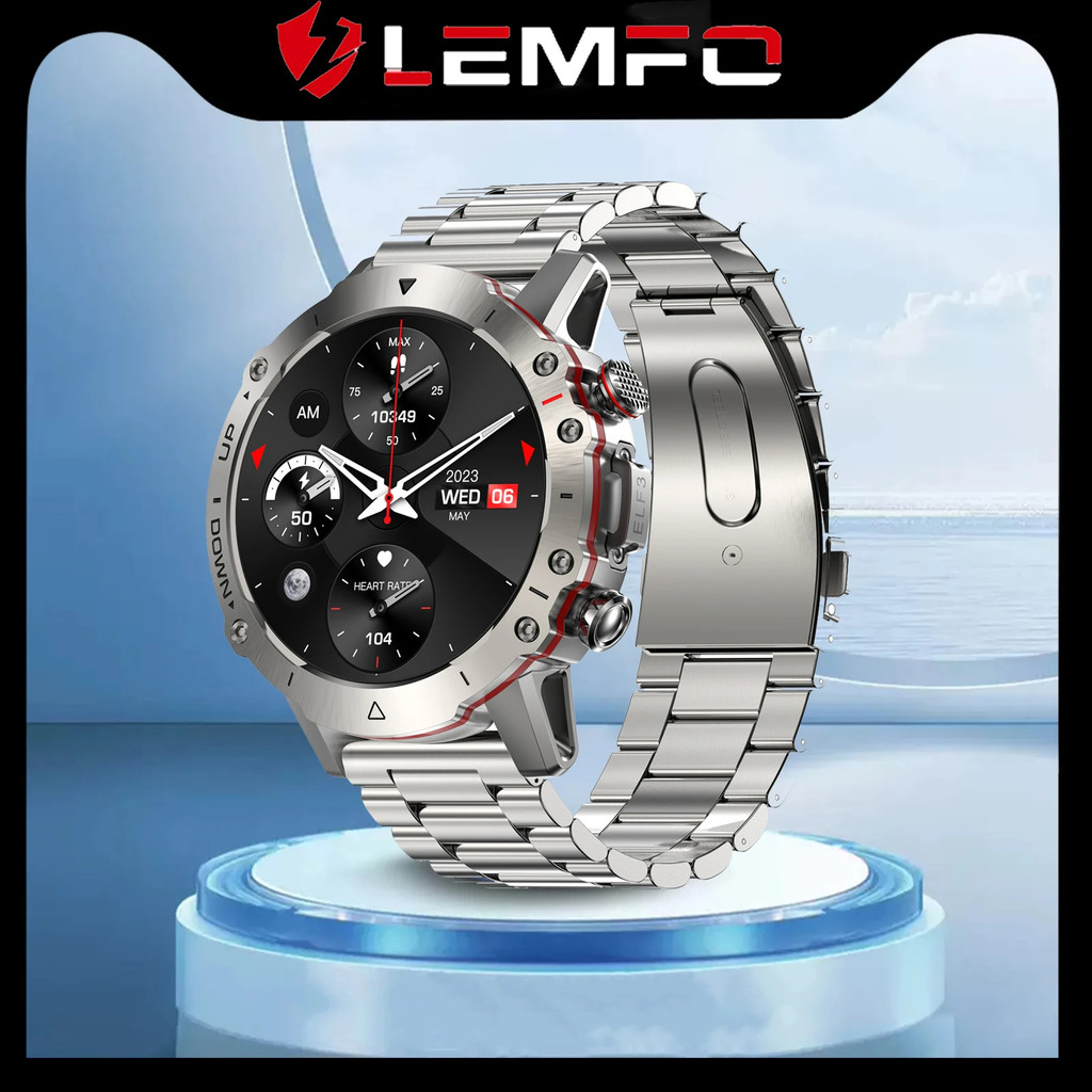 LEMFO Y7 Smart Watch Men 2024 IP68 Waterproof 100+ Sports Modes Bluetooth Call 360*360 Resolution HD