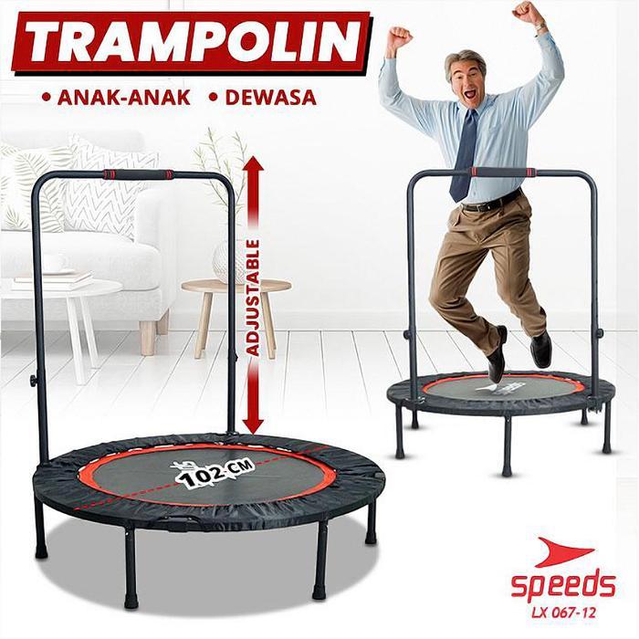SPEEDS TRAMPOLINE DEWASA TRAMPOLIN ANAK 40" LOMPAT TRAMPOLIN MAINAN ANAK FITNESS GYM 067-12-13
