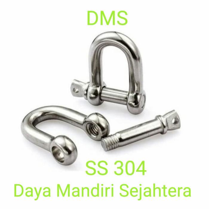 vcju- Shackle/ Segel D M10 / Shackle/ Segel D 10Mm ( 3/8") Stainless Steel