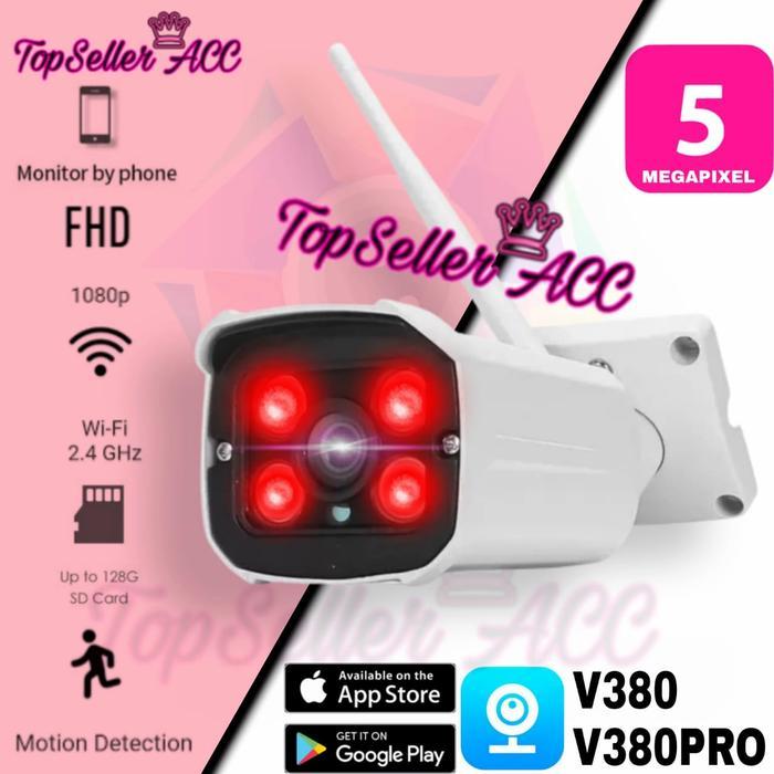 BERGARANSI IP Kamera V380 / V380 PRO HD 5MP Outdoor Wifi Cctv Waterproof Wireless