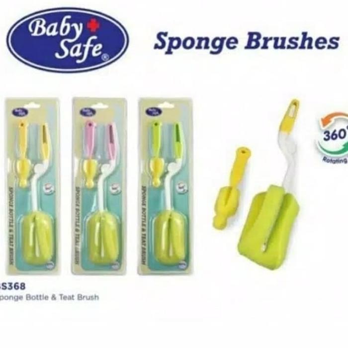 Baby Safe Sikat Sponge Brush 360 Sponge Bottle And Teat Brush Bs368