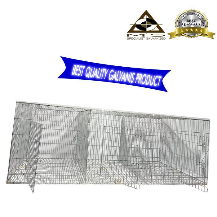 Kandang Kelinci Galvanis - Breeding ( 150.70.50/3Hole / FULL RAPAT )