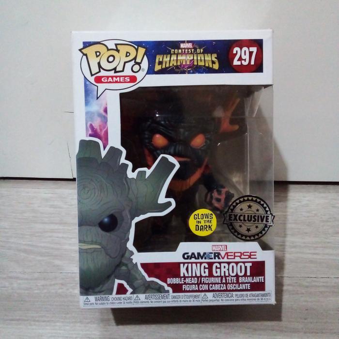 HOT SALE FUNKO POP KING GROOT EXCLUSIVE GLOW IN THE DARK CONTEST OF CHAMPION TERMURAH