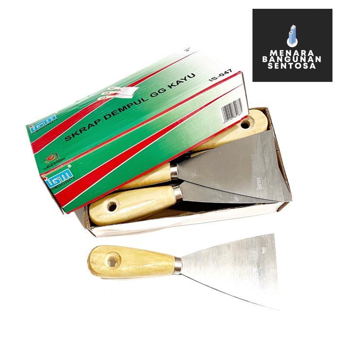 Kapi Kayu IGM Baja Asli 3" Inch - Kape Pisau Dempul Scapper