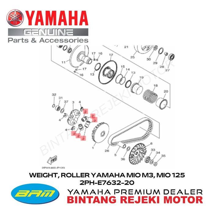 TERUJI WEIGHT, ROLLER YAMAHA MIO M3, MIO 125 2PH-E7632-20
