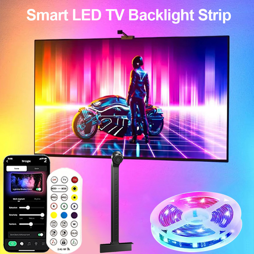 TV Sync Backlight Strip RGBIC LED Strip Lights With AR Color Gamut Sensor Smart Tv Led Backlight for