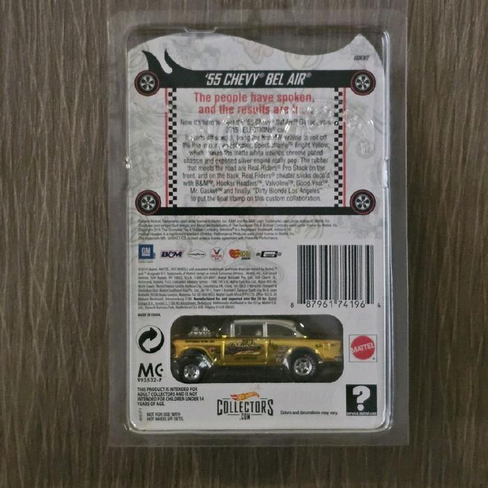 HOT WHEELS RLC 55 CHEVY BEL AIR GASSER BLONDE