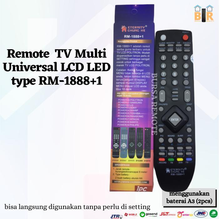 NEW REMOTE MULTI TV LCD / LED POLYTRON RM-1888+1 - GROSIR