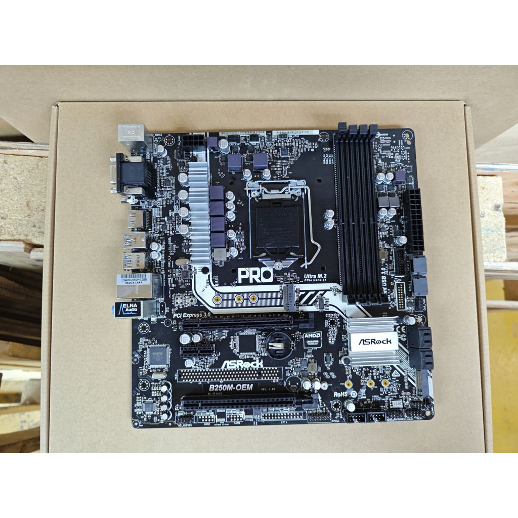 ASRock B250M-OEM Motherboard Intel B250 LGA 1151 DDR4 64GB M.2 Micro ATX support 6700 6400 7100 6300