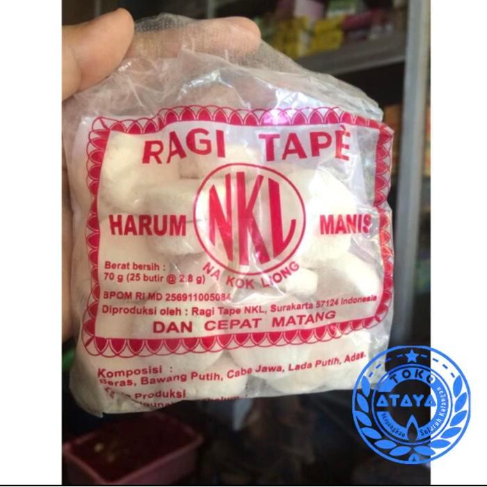 COD Ragi Tape NKL Na Kok Liong 70gram 25 Butir Harum Manis BPOM RI MD 256911005084 Surakarta Jawa