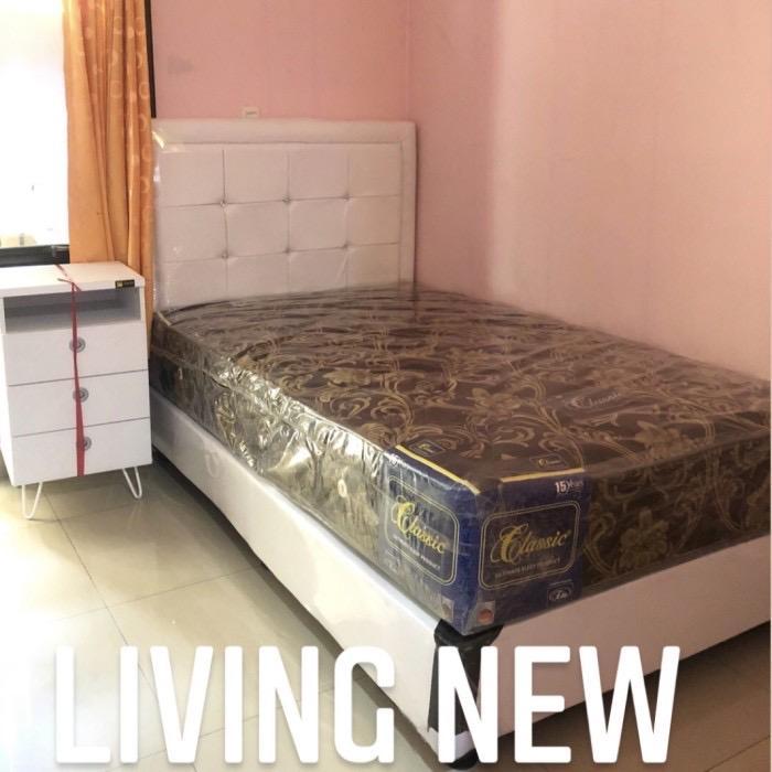 Kasur Springbed Elite Classic Ukuran 90x 200 Single Set - DIPAN PUTIH