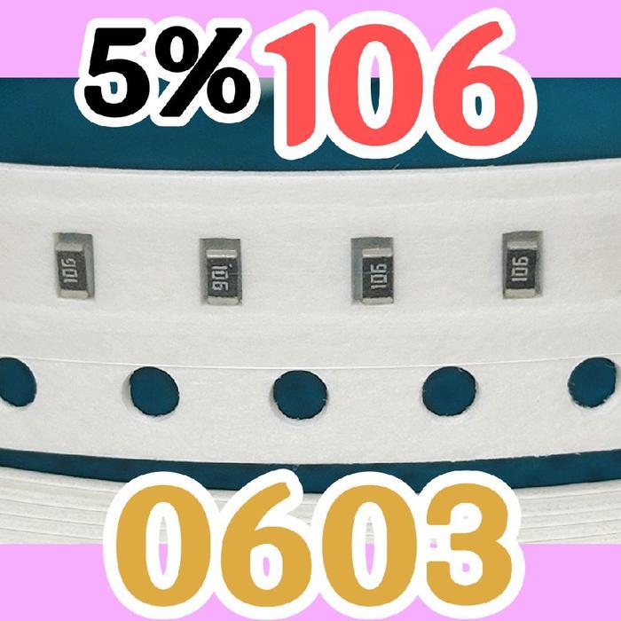 10pcs Chip resistor smd 106 10M0 5% size 1608 0603 10Mohm 10M ohm 10 Mohm