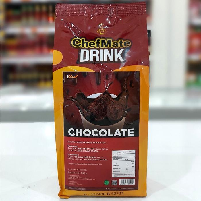 TERLARIS Chefmate Kakawa Chocolate Powder Drink 500Gr Bubuk Minuman Coklat