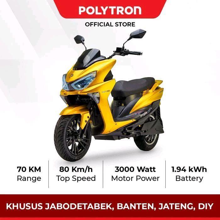 Promo SUBSIDI POLYTRON Fox S Electric Sepeda Motor Listrik - OTR JABODETABEK - Midnight Black Keren