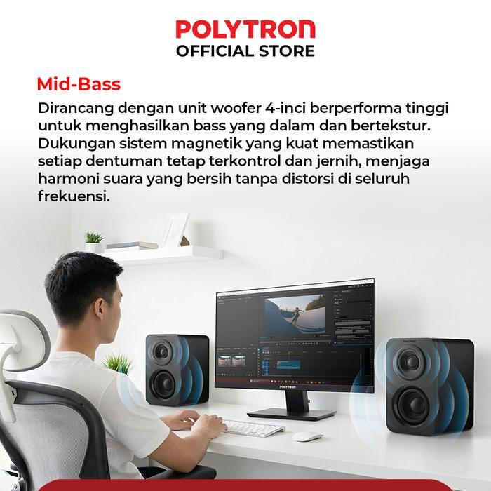 Polytron Active Bookshelf Speaker Audivo Phs 5B