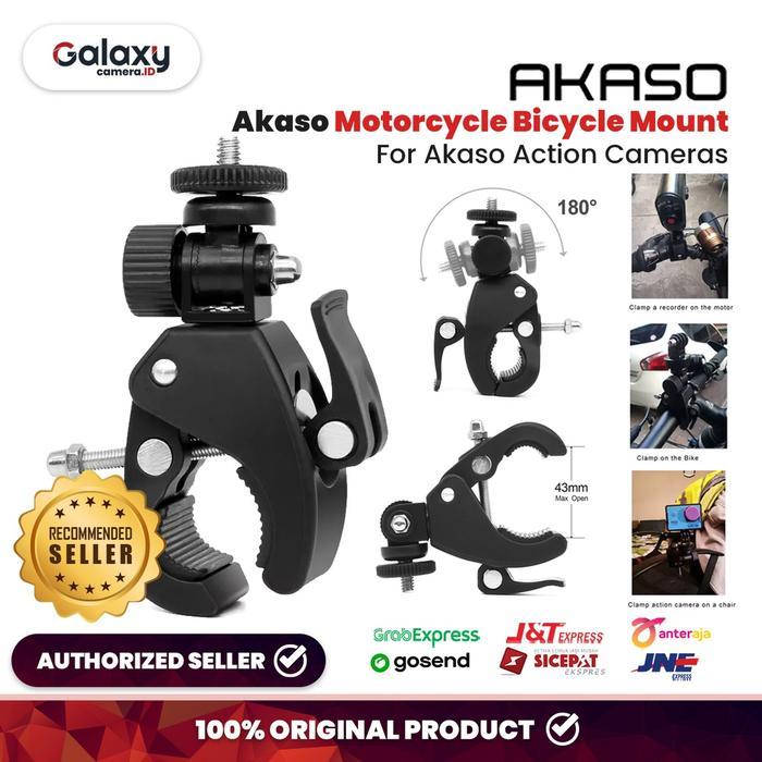 AKASO MOTORCYCLE BICYCLE MOUNT AKSESORIS MOTOR KAMERA AKASO ORIGINAL