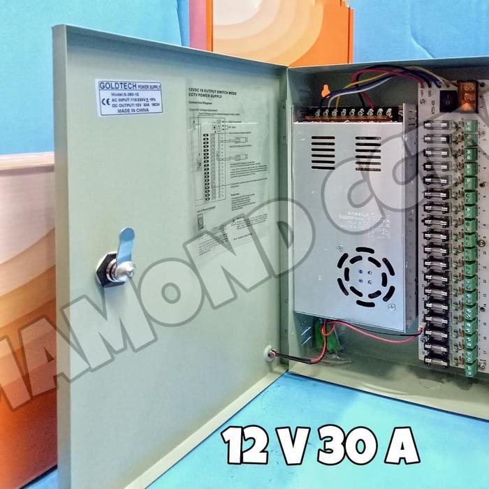Panel Cctv - Power Cctv - Power Supply Box 12V 30A Cctv