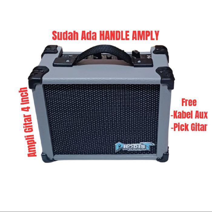 Promo Ampli Gitar Listrik 4 Inch -Ampli Gitar Mini 4 Inch Terbaru Sudah Ada Handle Amply Amplifier