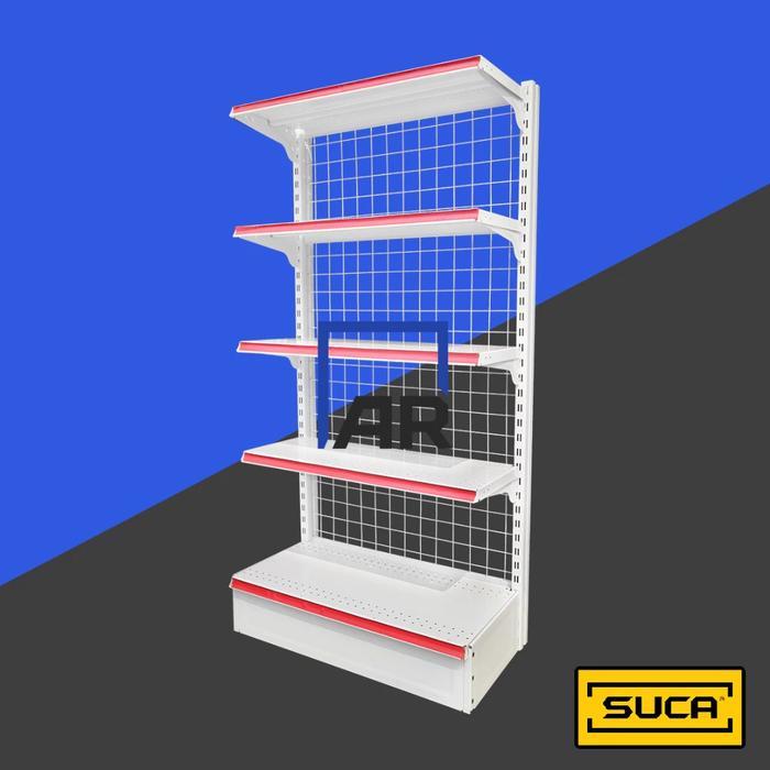 Rak Gondola Minimarket - Tipe Wall Gondola A3 Suca Diskon Sell