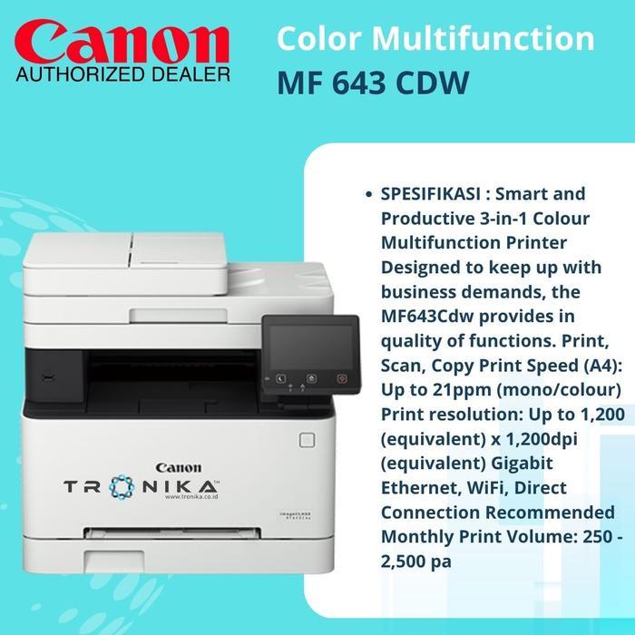 MESIN FOTOCOPY COLOR MULTIFUNCTION CANON MF 643 CDW