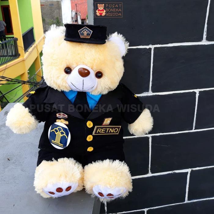 READY Boneka Wisuda Profesi Kemenkumham Boneka Teddy Bear Jas Hitam Hukum
