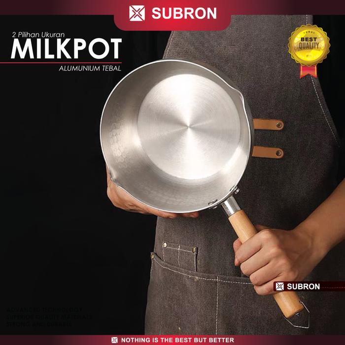 Promo Subron Panci Susu Alumunium Tebal Aloy 18Cm 20Cm 22Cm Pegangan Kayu Original