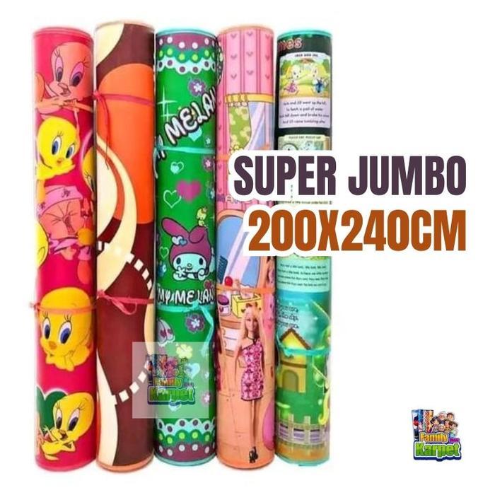 FM - TIKAR JUMB0 200X240CM KARPET LANTAI SPON TAHAN AIR JUMBO BESAR ALAS PIKNIK