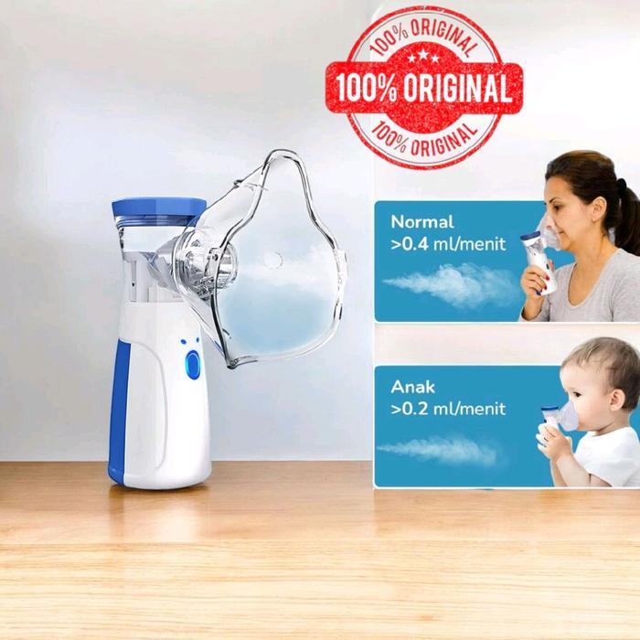 Nebulizer Alat Uap Pernapasan Pelancar Sesak Nafas Asma Ultrasonic Steam Inhale Set Original Inhaler