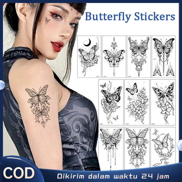 10pcs Tato Temporer Kupu Kupu Tato Kupu Kupu Kecil Tatto Kupu Kupu Tattoo Temporary