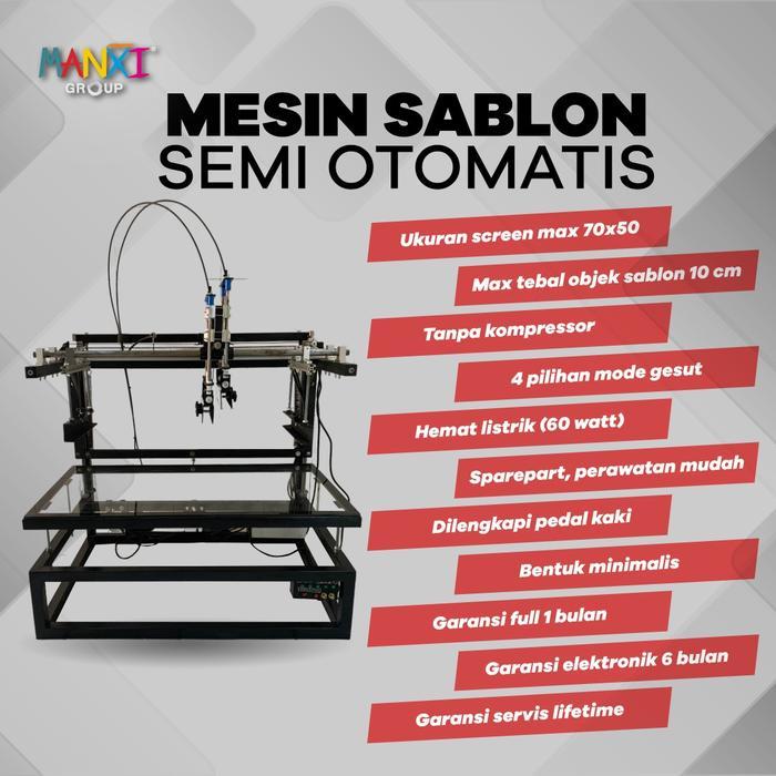 Mesin Sablon Semi Otomatis Manxi