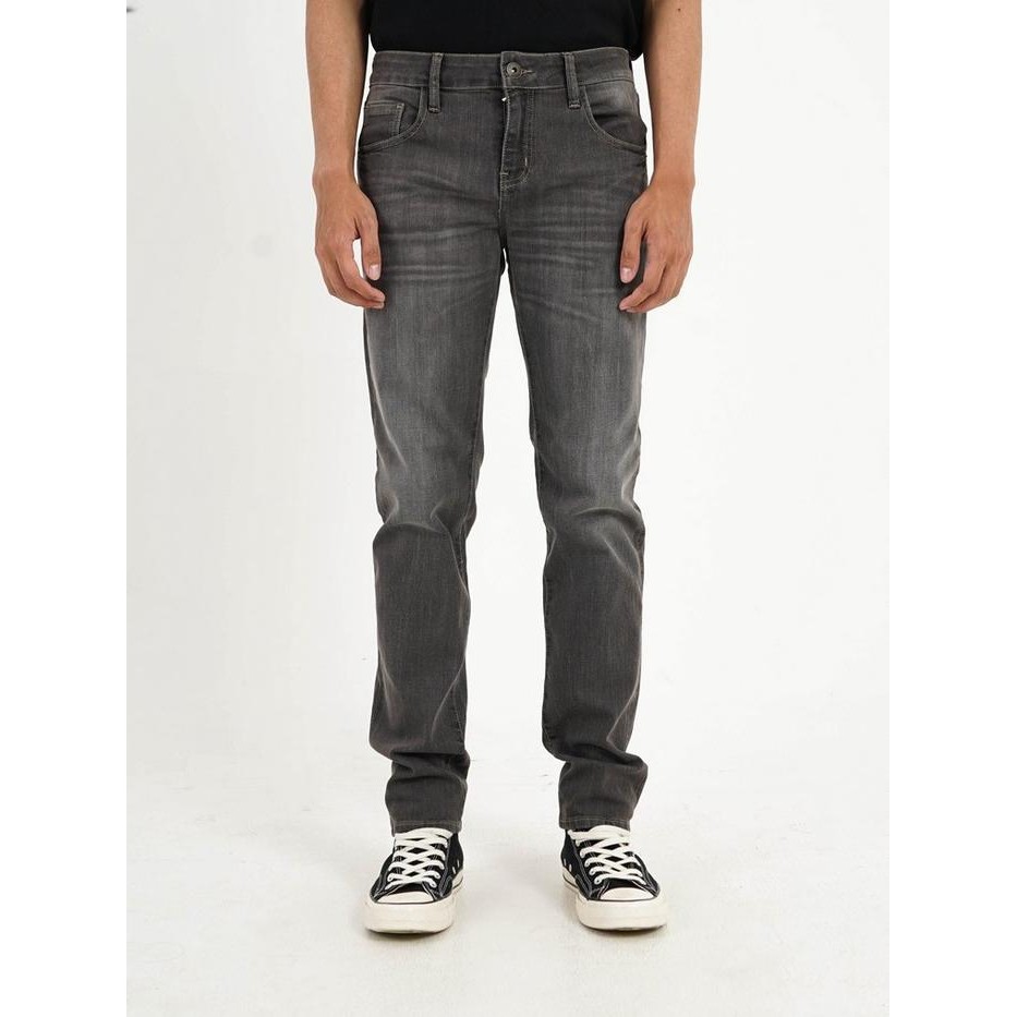 m0np 3Second Celana Panjang Pria Skinny Jeans Fit Wash Denim Shaw Ol-C011124