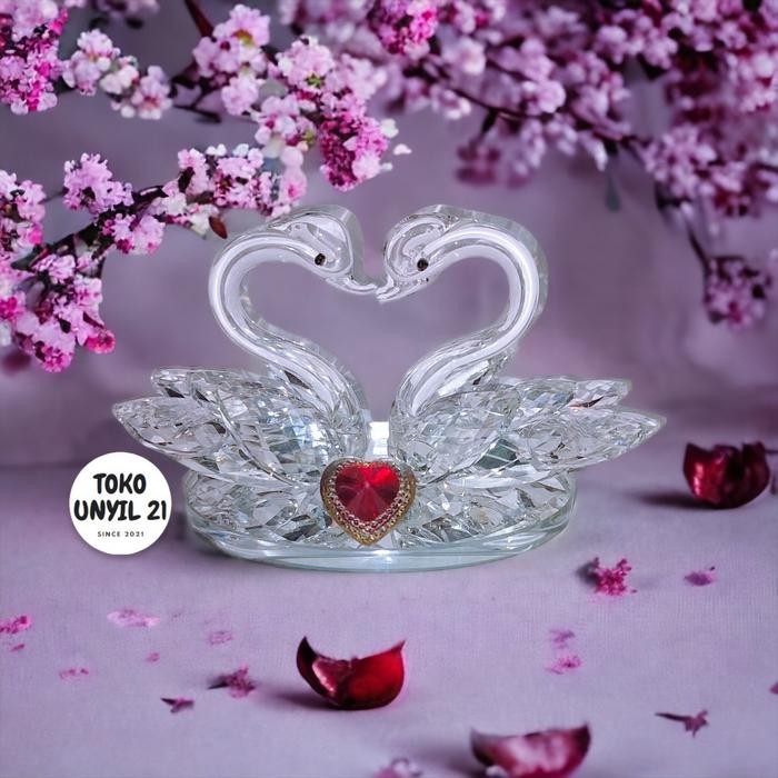 Ready Angsa Kristal Wedding Kristal Angsa Pernikahan Hadiah Pernikahan Hadiah Ulang Tahun Souvenir