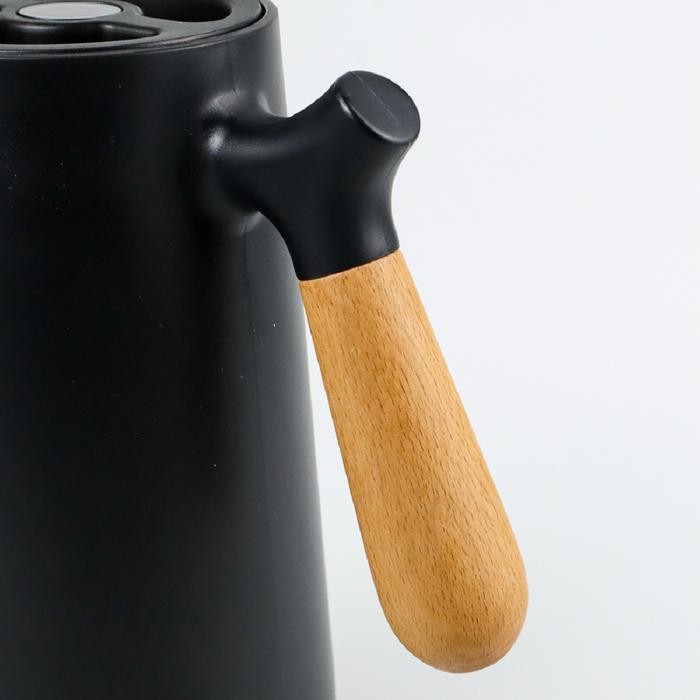 (Good) TERMOS TEKO PITCHER AIR PANAS 1000 ML KACA KAYU