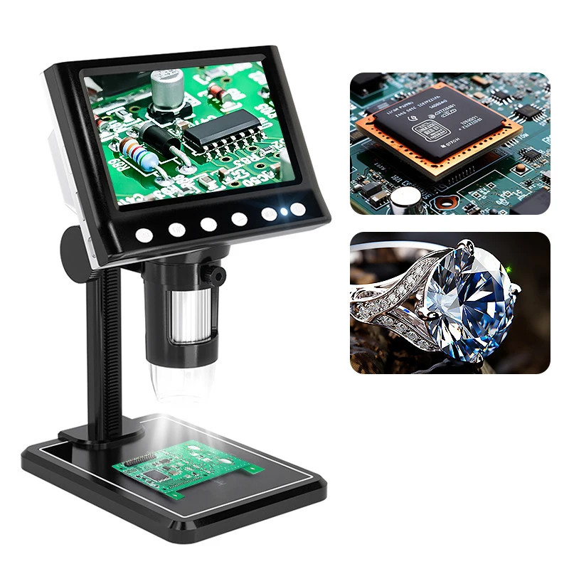 4.3 In LCD Digital Microscope 40-1000X Coin Microscope for Error Coins USB Magnifier Micro Scope