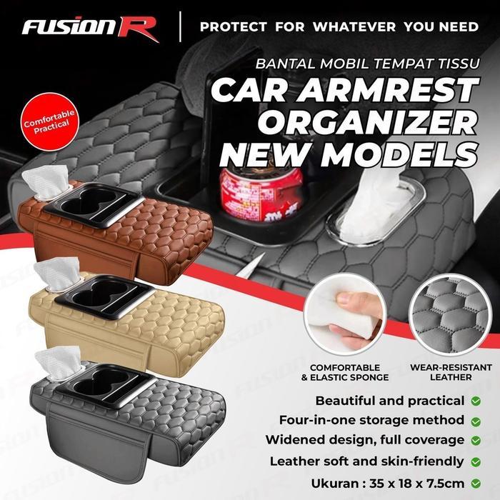 Bantal Armrest Console Box Mobil Premium Nyaman & Praktis Universal Semua Mobil
