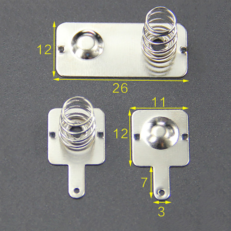 50PCS Positive Negative Replacement Metal AA Battery Spring Contact