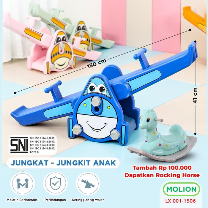 abmg- Molion Sni Mainan Jungkat Jungkit Anak Perosotan Playground Plastik Permainan Kuda