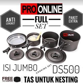 Cooking Set DS 500 - Cooking Set Camping Outdoor - Alat Masak Camping Outdoor