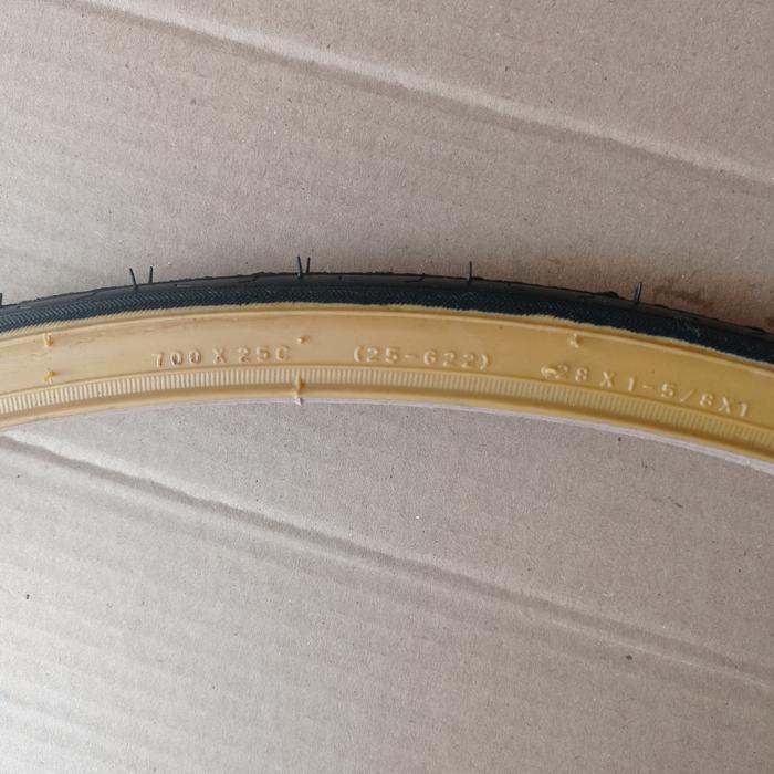 Ban Luar Sepeda 700C 700 X 25 25C 700X25 700X25C Kenda Gum Tan Wall