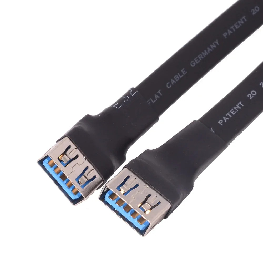 USB 3.0 5GBPS EXTENSION CABLE W SCREW HOLES DUAL USB 3.0 TYPE-A FEMALE ADAPTER MOTHERBOARD BUILT-IN