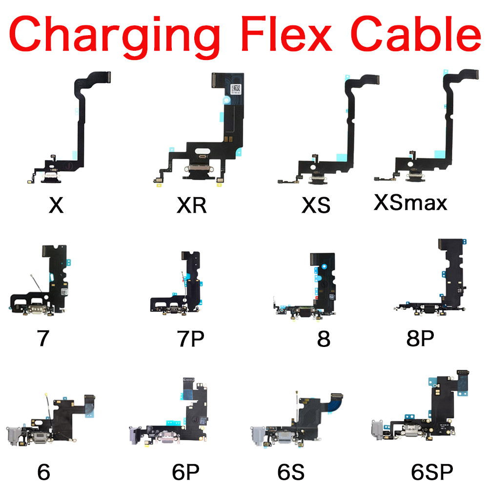 For Iphone 7 8 Plus X Xr Xs Max Charger Charging Usb Port Dock Connector Flex Cable For Iphone 6 6P