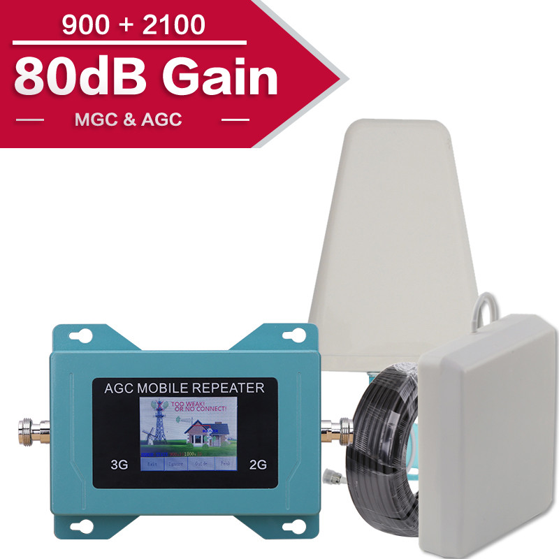 Antenna Amplifier Repeater Gsm 2g 3g Communication Antenna GSM 900 WCDMA 2100 80dB Saudi Arabia