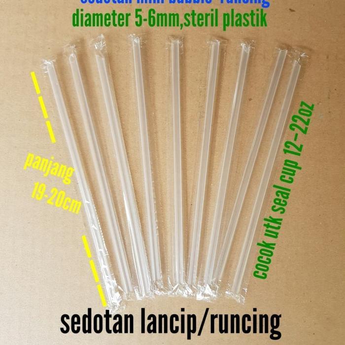 Karl Sedotan Bubble Mini/Sedotan Runcing Kecil 620 Wf Bening/Higienis Steril Bungkus Plastik