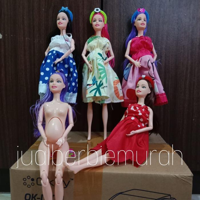 ur4w- Boneka Berbie Hamil Bisa Ditekuk Tangan Dan Kakinya / Mainan Pivotal Hamil - Dolls,