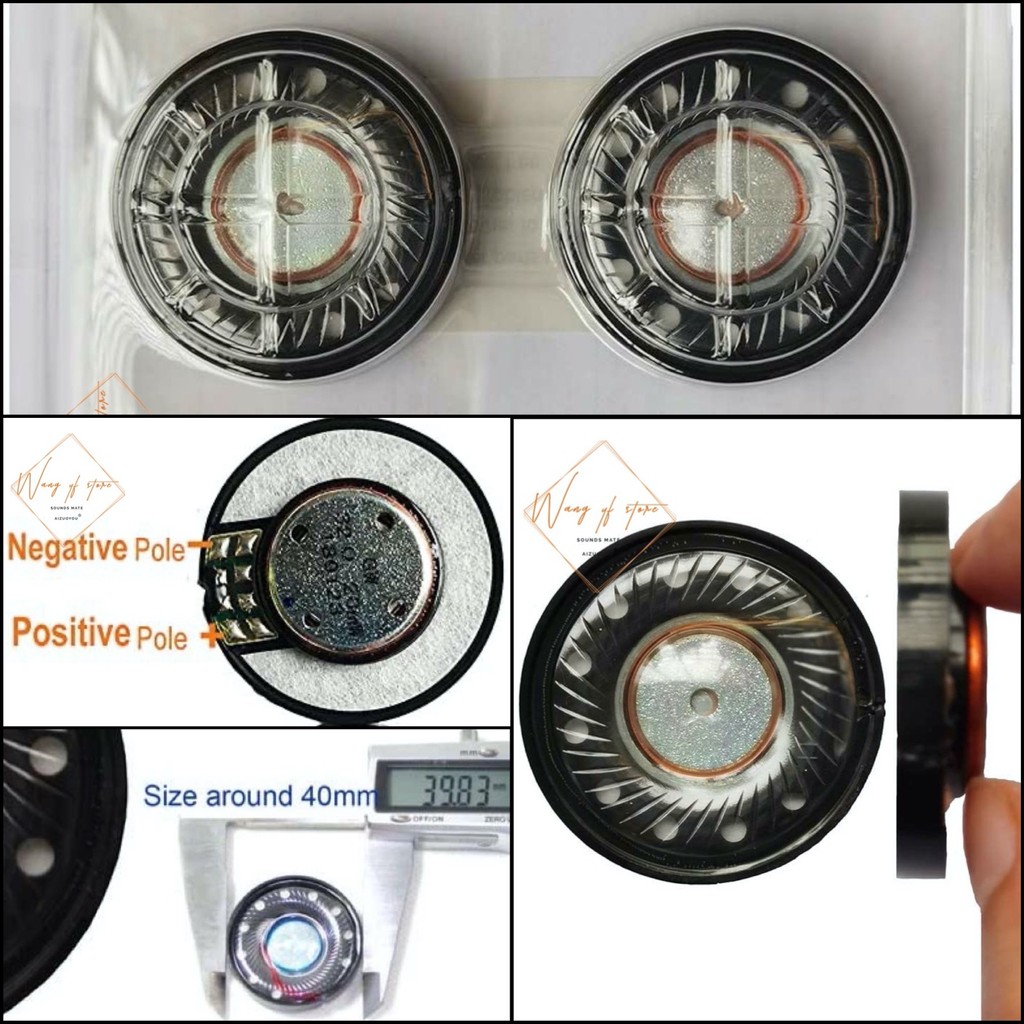 1pair 40mm Headphone Speaker Driver 32ohm For AKG K420 K430 K450 K55 K72 K77 K99 Series Headsets Rep