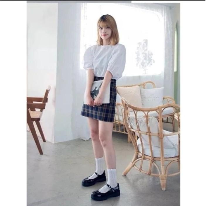 Grosir Sepatu Pantofel Wanita Premium Hitam Glosy Dockmart Oxford Kekinian Sepatu Kerja Kantor Pesta