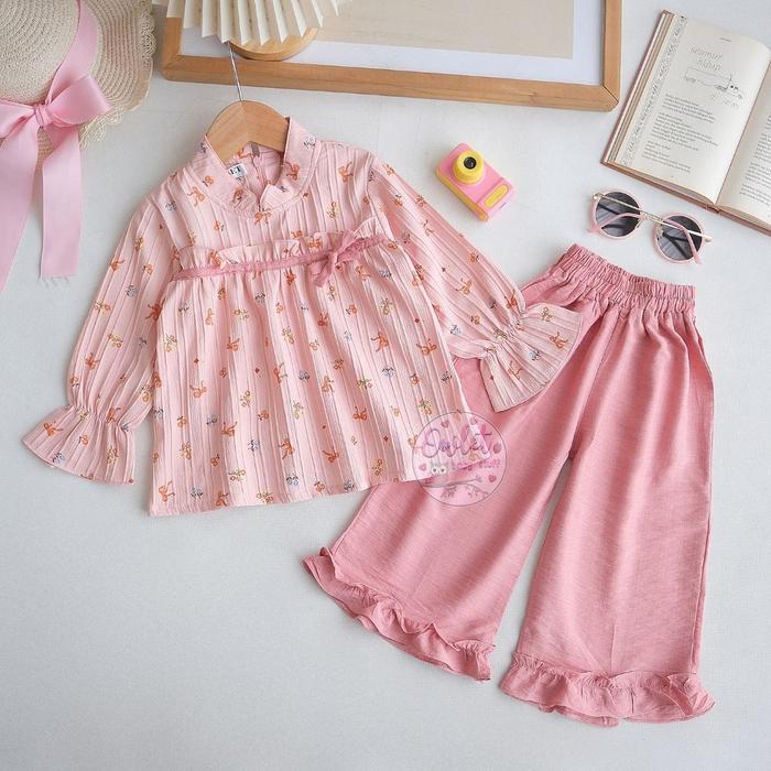 Owlet - Setelan Shafiyah - Setelan Muslim Anak Perempuan - Setelan Anak Perempuan - Baju Anak