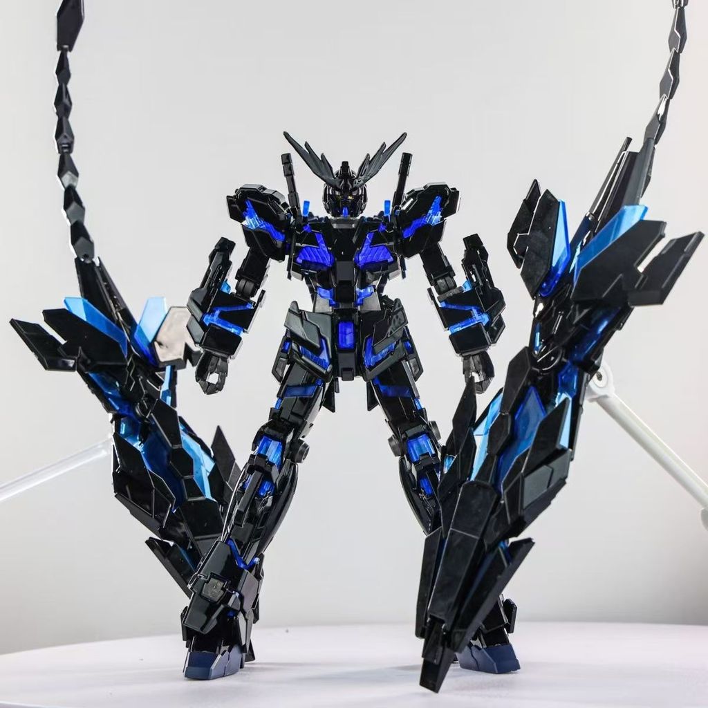 2025 New Hg 1/144 Unicorn 03 Phenex Rx-0 Phoenix Rc Type Electroplated Silver Mech Assembly Model